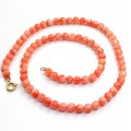 elegant colier coral Peau D'ange. aur 14k. atelier italian